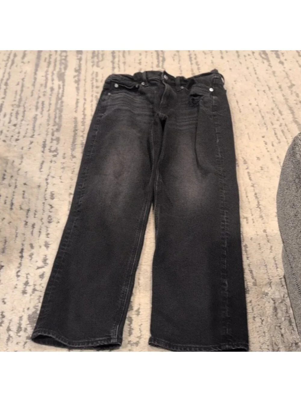 American Eagle Outfitters Black Stretch Jeans With Distressing On The Pockets